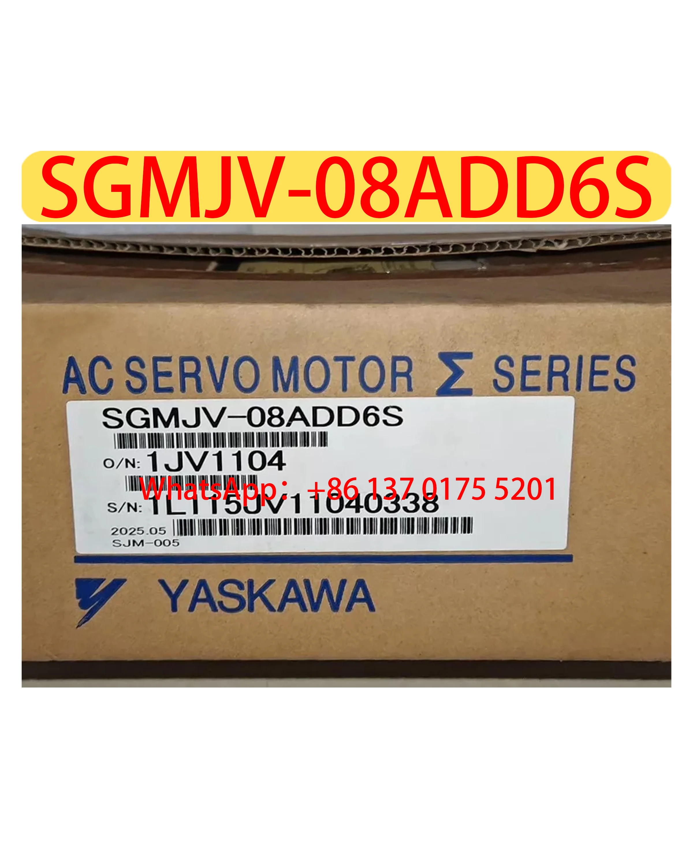 SGMJV-08ADD6S Brand New Servo Motor Original Genuine，Fast shipping，SGMJV 08ADD6S