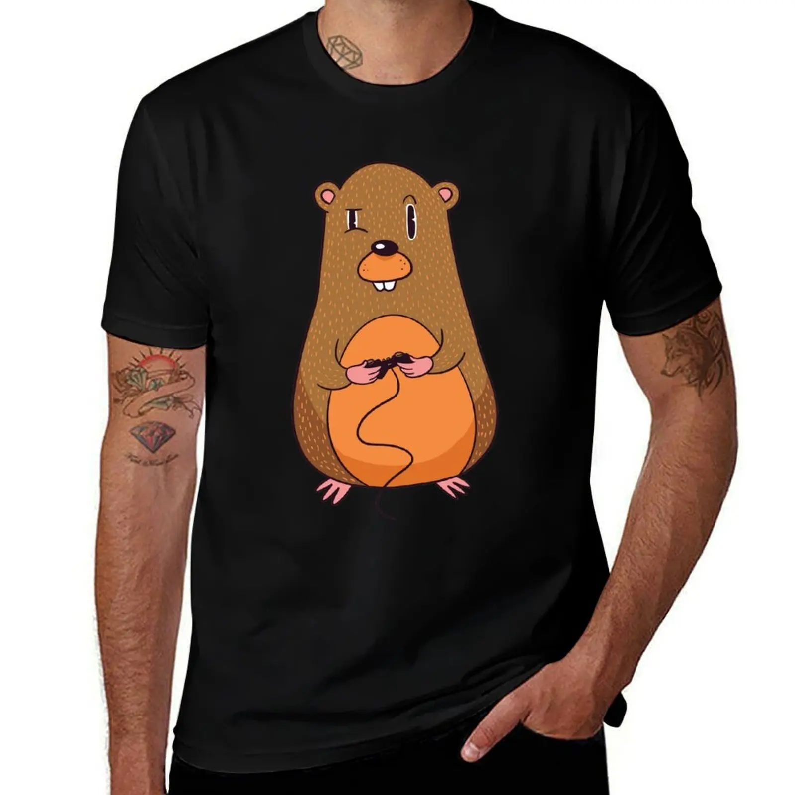 

gopher gamer T-Shirt cotton t shirts man 100% cotton t shirts high quality man t shirt graphic T-Shirt