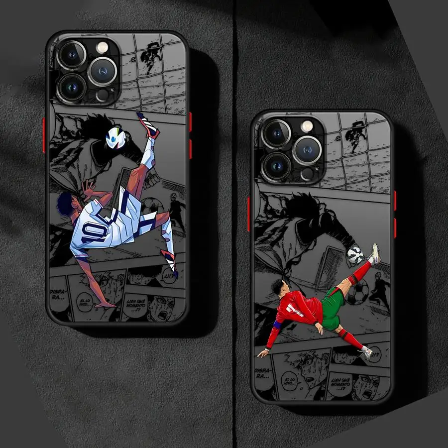 Handyhülle für Apple iPhone 11 12 13 Pro Max 16e XR XS 12 Mini 14 15 16 Plus 7 8 SE TPU Cover Fußball Sport Anime Cool