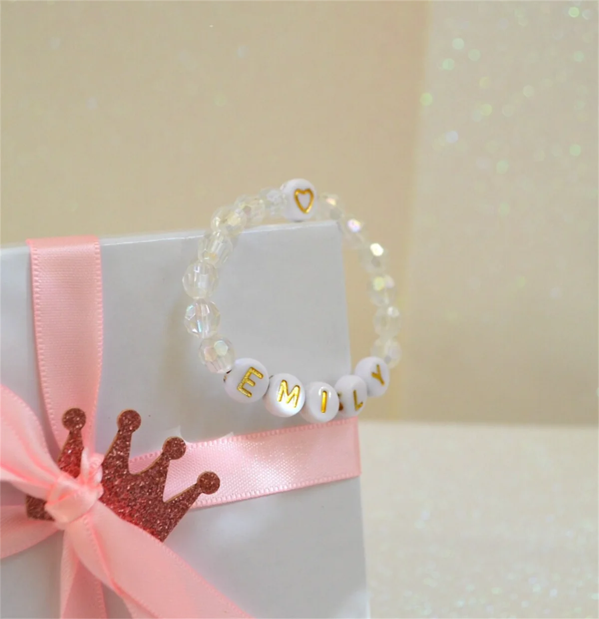 Elsa Frozen Baby Bracelet, Sparkle Personalized Baby Bracelet, Bling Clear Crystal Girls Bracelet, Baby Shower Gift, Kids Gift,