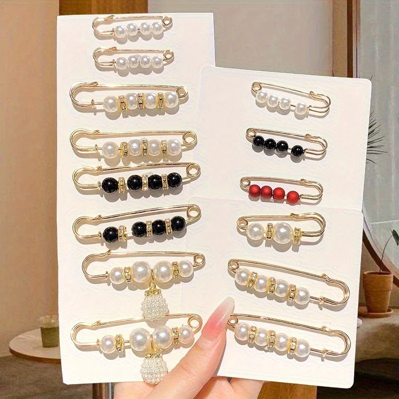 1/612/14/18pcs Elegant Fake Brooch for Dress, Hats and Scarves, Versatile Fashion Accessories | Easy to
