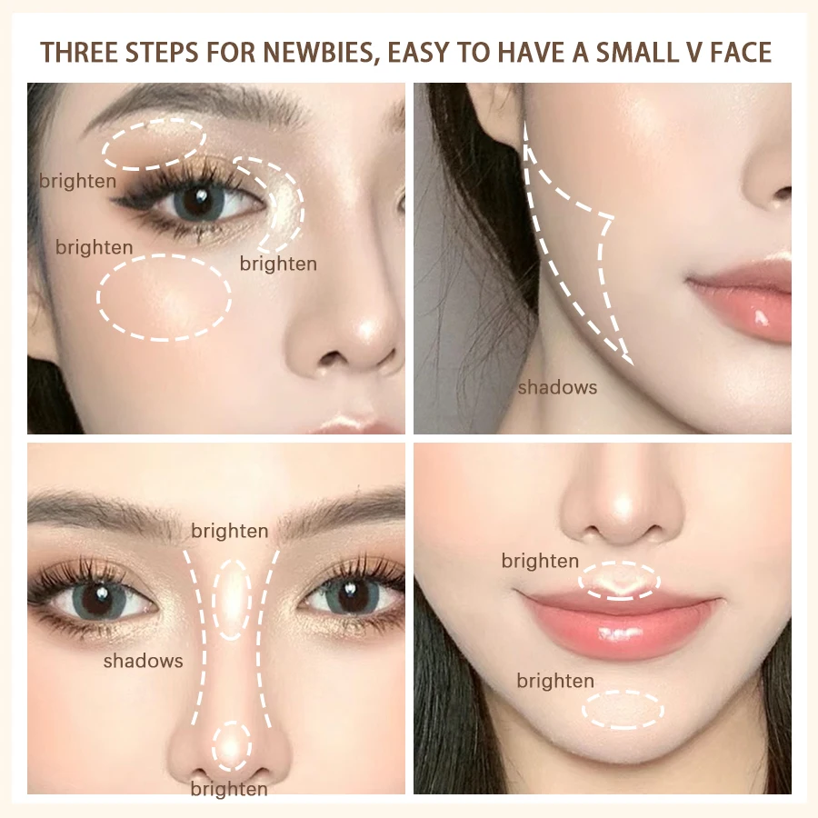 Double-headed Highlight&Contour Stick Face Nasal Shadow Water Proof Lasting Multifunctional Makeup Pen