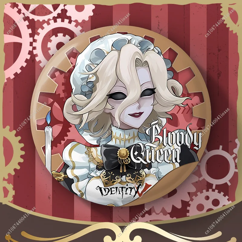 75MM 아이덴티티 V 게임 배지 어드벤처 스릴러 호러 만화 피규어 라운드 브로치 핀 백팩 의류 액세서리 게임 팬 선물