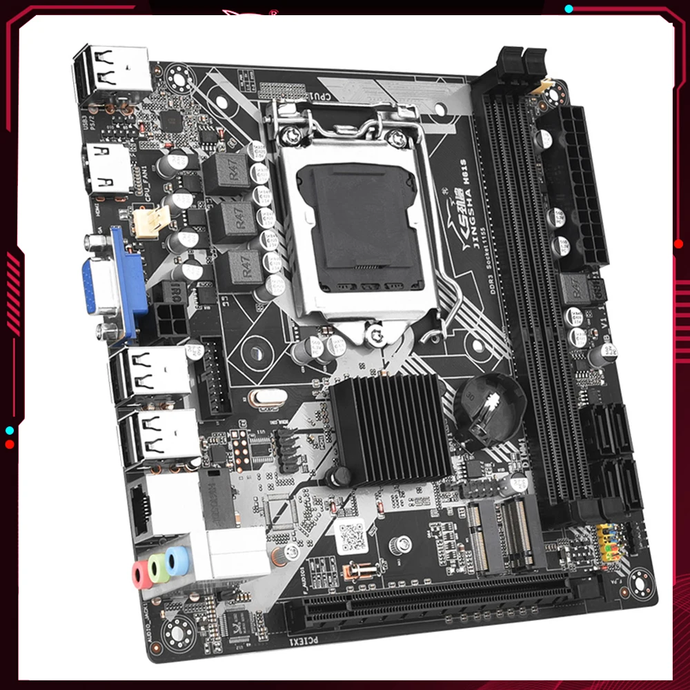 H61S Motherboard Set Kit With Intel Core CPUs 2nd And 3rd LGA 1155 Desktop Motherboard VGA HDMI-Compatible M.2 NVMe M.2 WIFI+BT