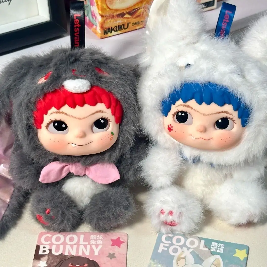 100% Genuine Wakuku V2 Trickor Treat Series Blind Box Fox Bunny Plush Doll Vinyl Doll Mystery Gifts Toy Trendy Second Generation