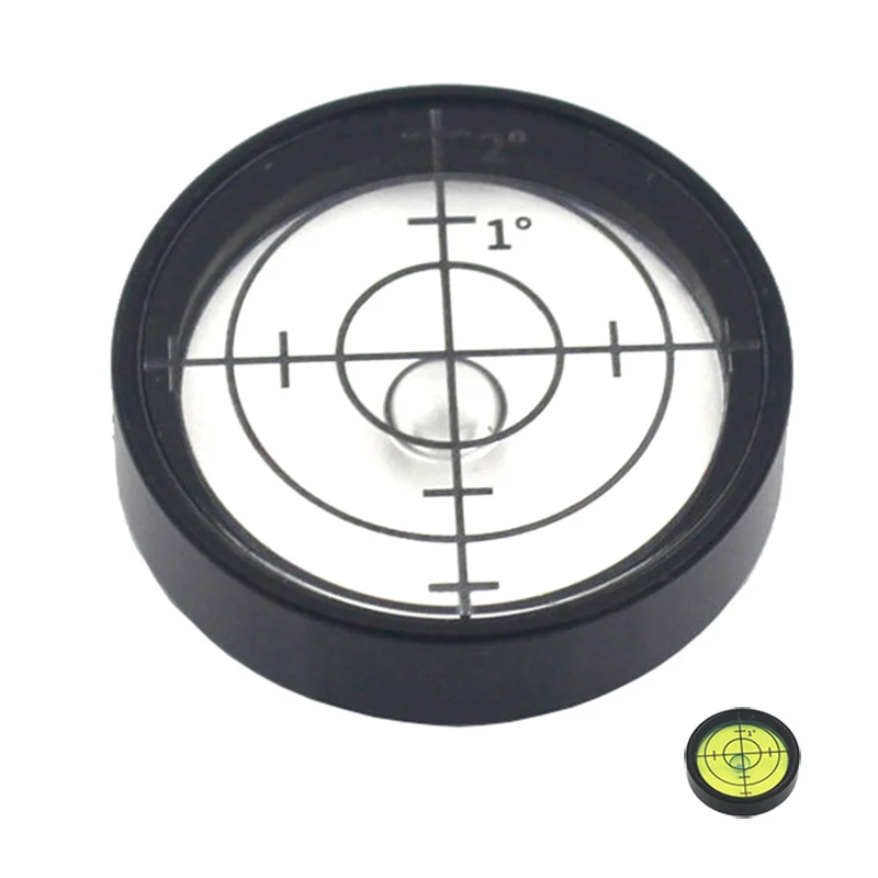 Ultra Thin Mini Metal Spirit Level Bubble Bead Horizontal Leveling Blister D 25mm T 6mm Level Measuring Instrument 1PCS