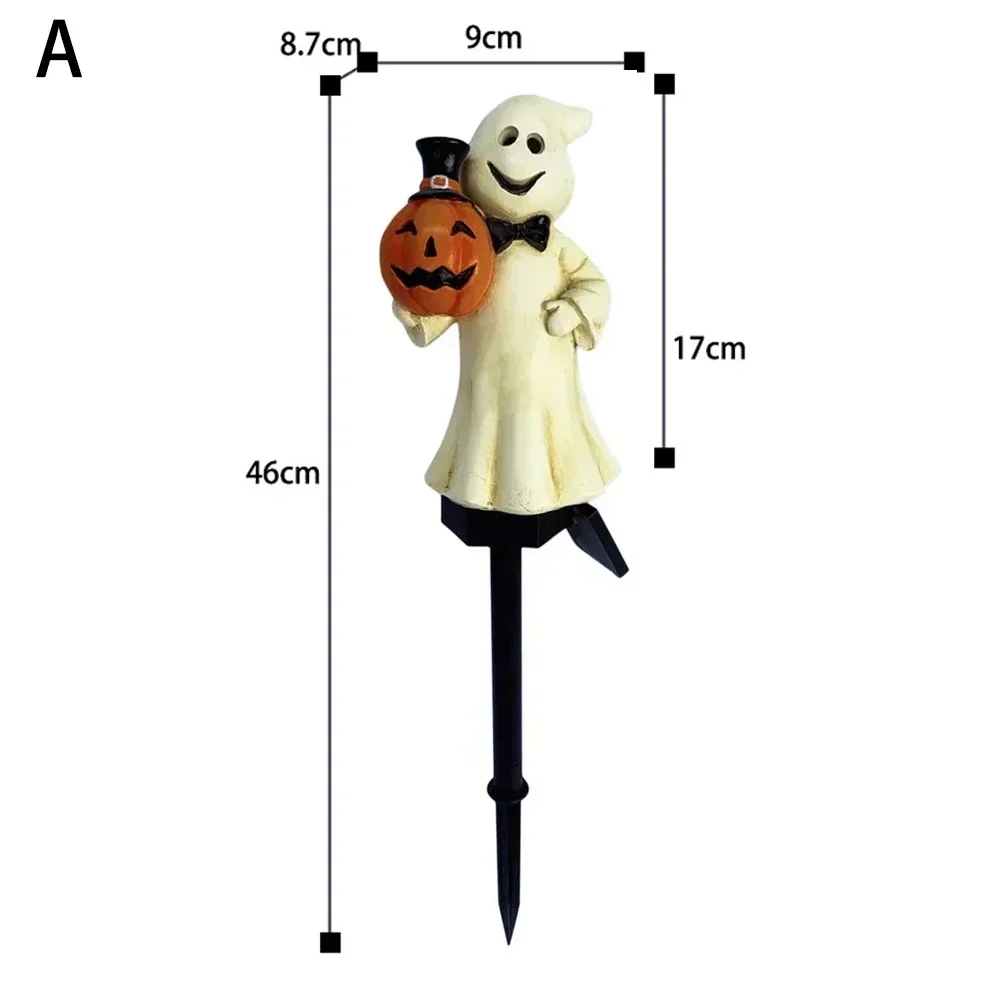 Halloween Ghosts Pathway Light Outdoor Waterproof Solar Pumpkin Stake Light For Christmas Halloween Garden Yard Party Decoration