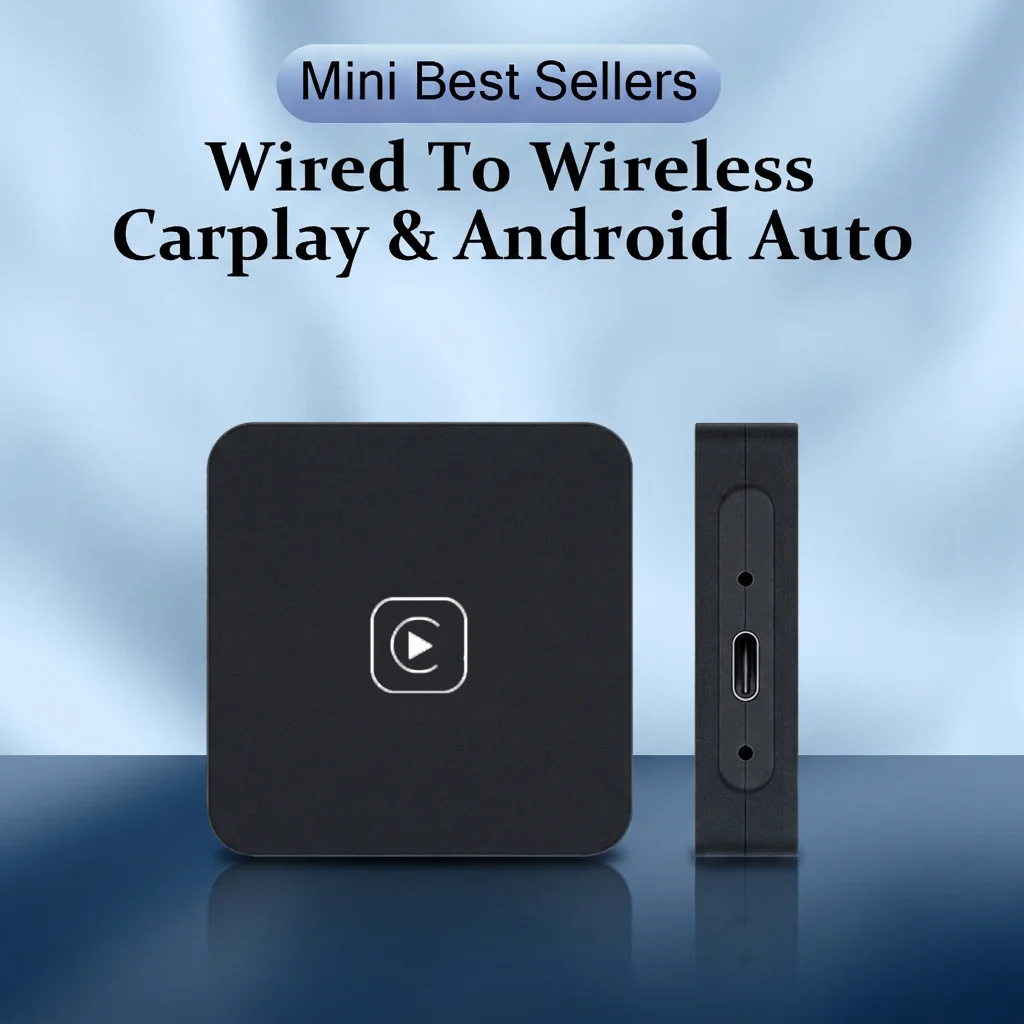 2026 2in1 CarPlay/Android Auto Adapter Wired to Wireless Dongle for Apple & Android Plug and Play Universal Car Accessory Newes