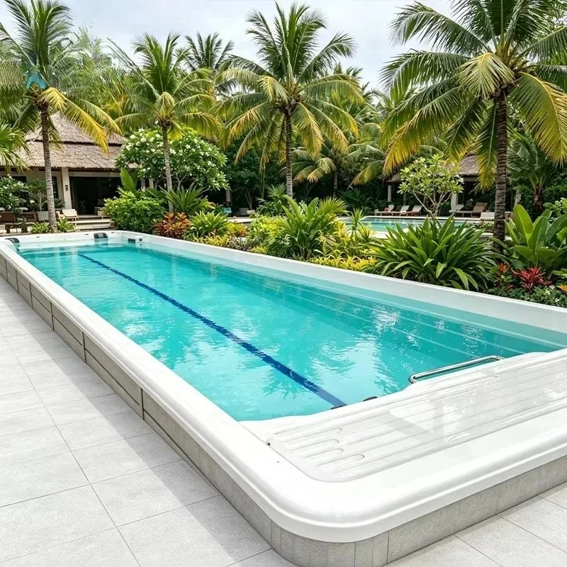 Customized Heavy-Duty Acrylic Swim Spa Reinforced Shell Anti-Corrosion Fittings Long Lifespan Constant Flow Pool