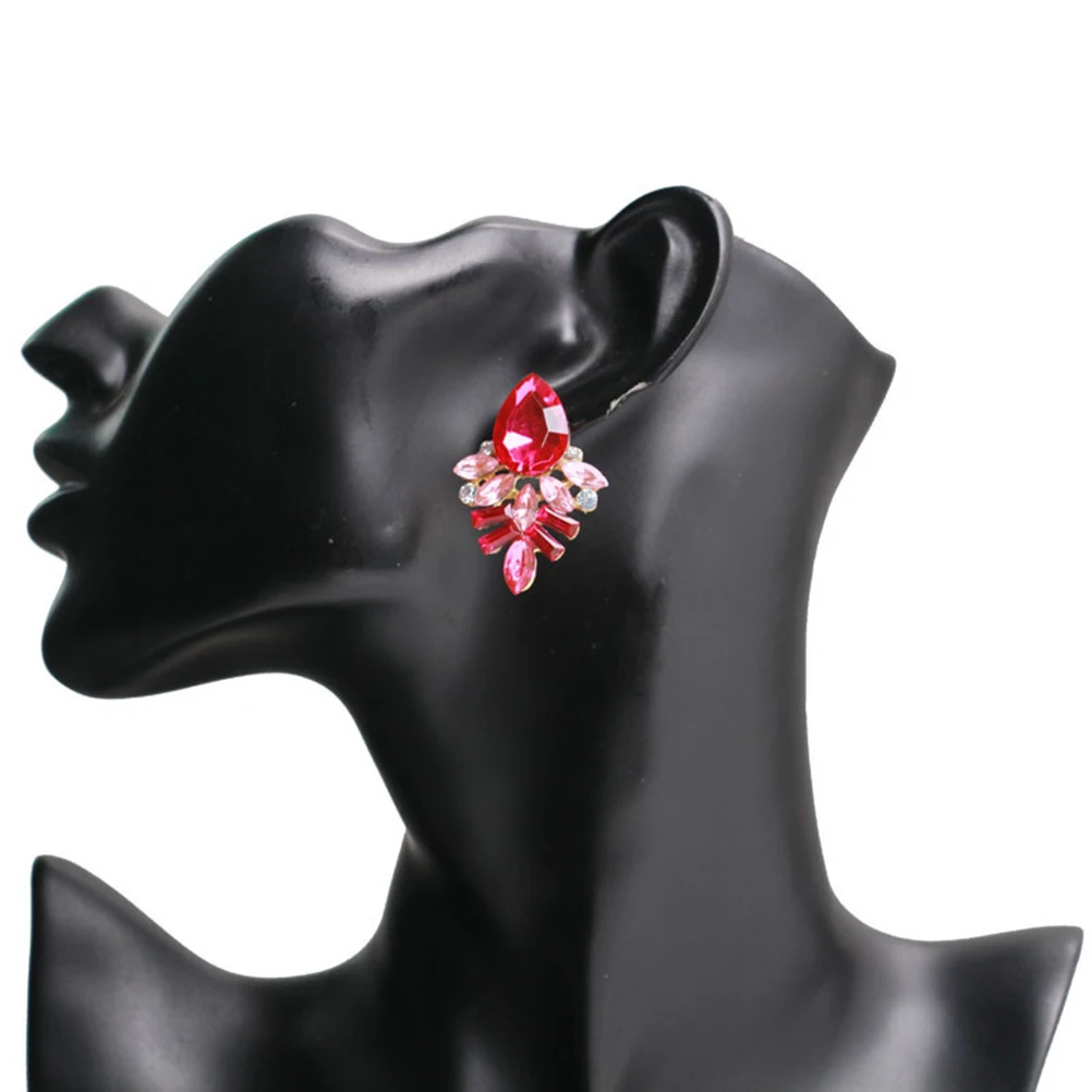 

1Pair Women Earrings Small Fresh Festival Gold Shining Temperament Geometry Water Droplets Ear Studs Rings Jewelry Gift (Rosy)