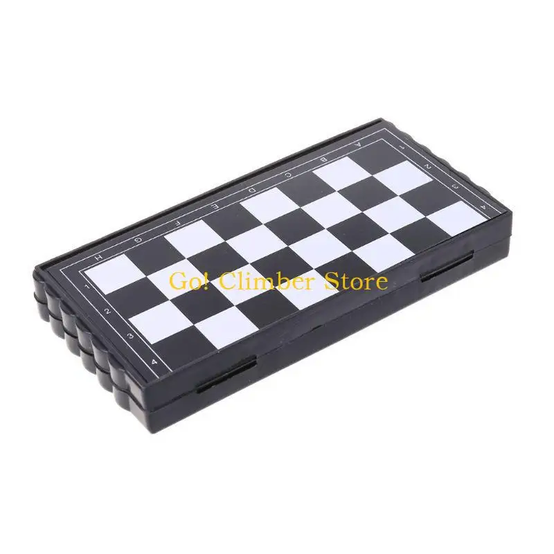 

Q84C International Chess Set Plastic Foldable Chess Board Games Checker Puzzle Game Birthday Gift for Kids Adults