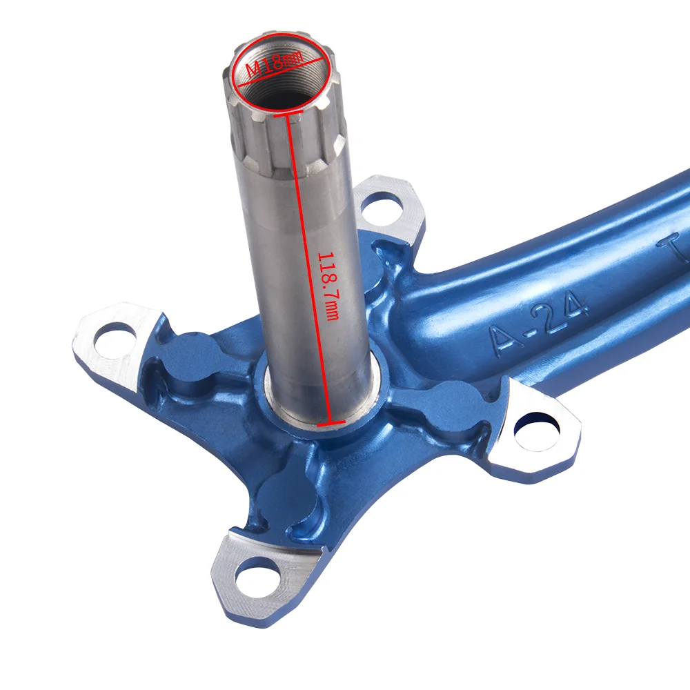 BOLANY Mountainbike Kurbelgarnitur 170MM 104BCD Kurbelgarnitur Hohl Kurbel Aluminium Legierung MTB Fahrrad Kurbel Kettenblatt Fahrrad Zubehör – Detail 4