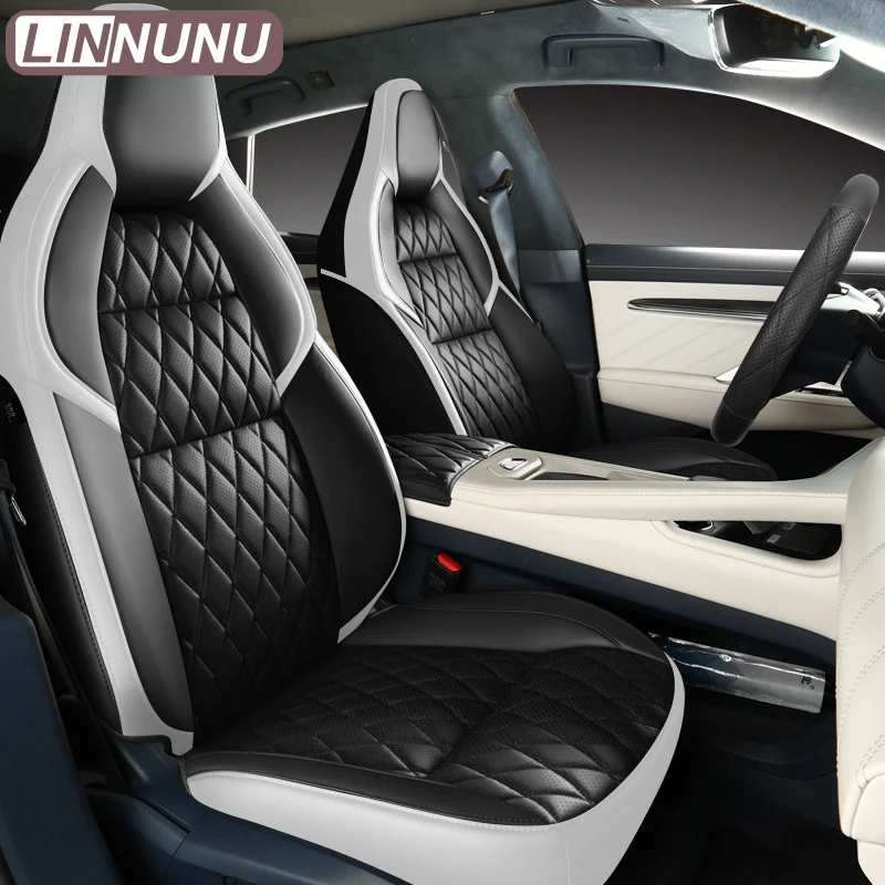 LINNUNU Fit for Extremely Krypton ZEEKR 001 Car Seat Cover leather Auto Seat Protector Vehicle Cushion four season  Accessories