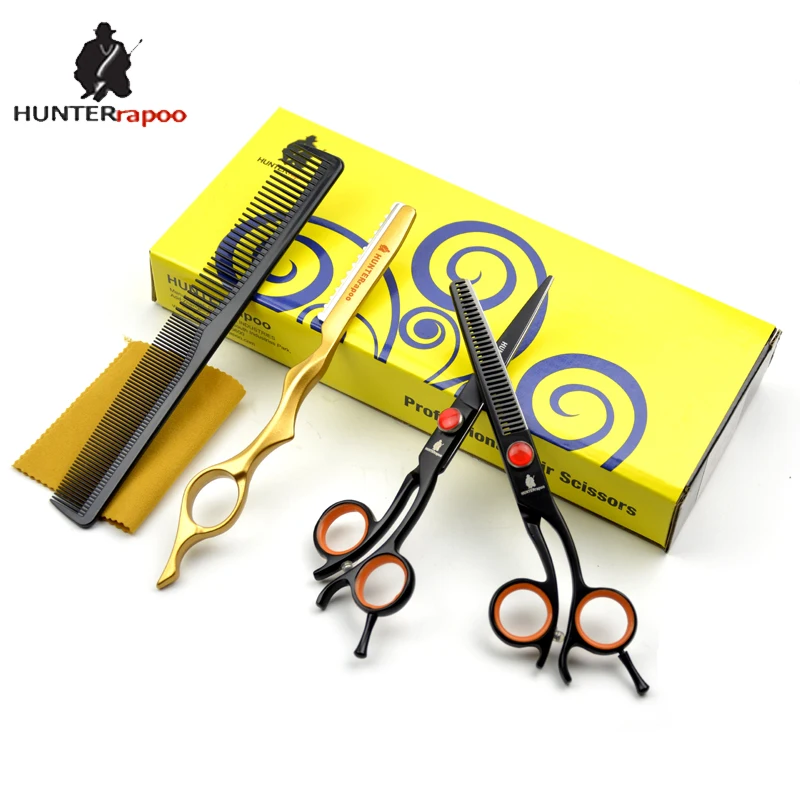 HT9168 Professional Hairdressing Salons Shears 440c Steel Hair Barber Scissors Set 6