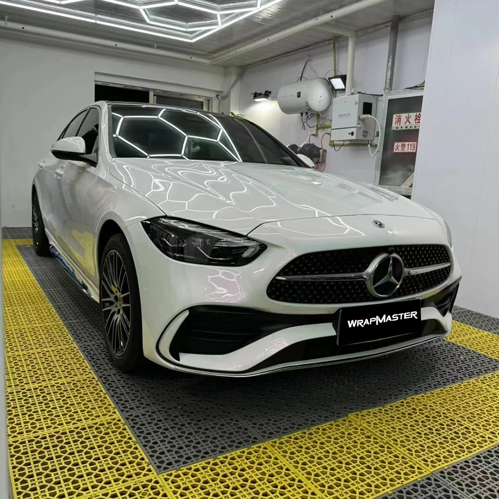 

Wrapmaster Self Healing Cream Red Pearl PET Liner Wet Application Cool Vinyl Wrap Colors
