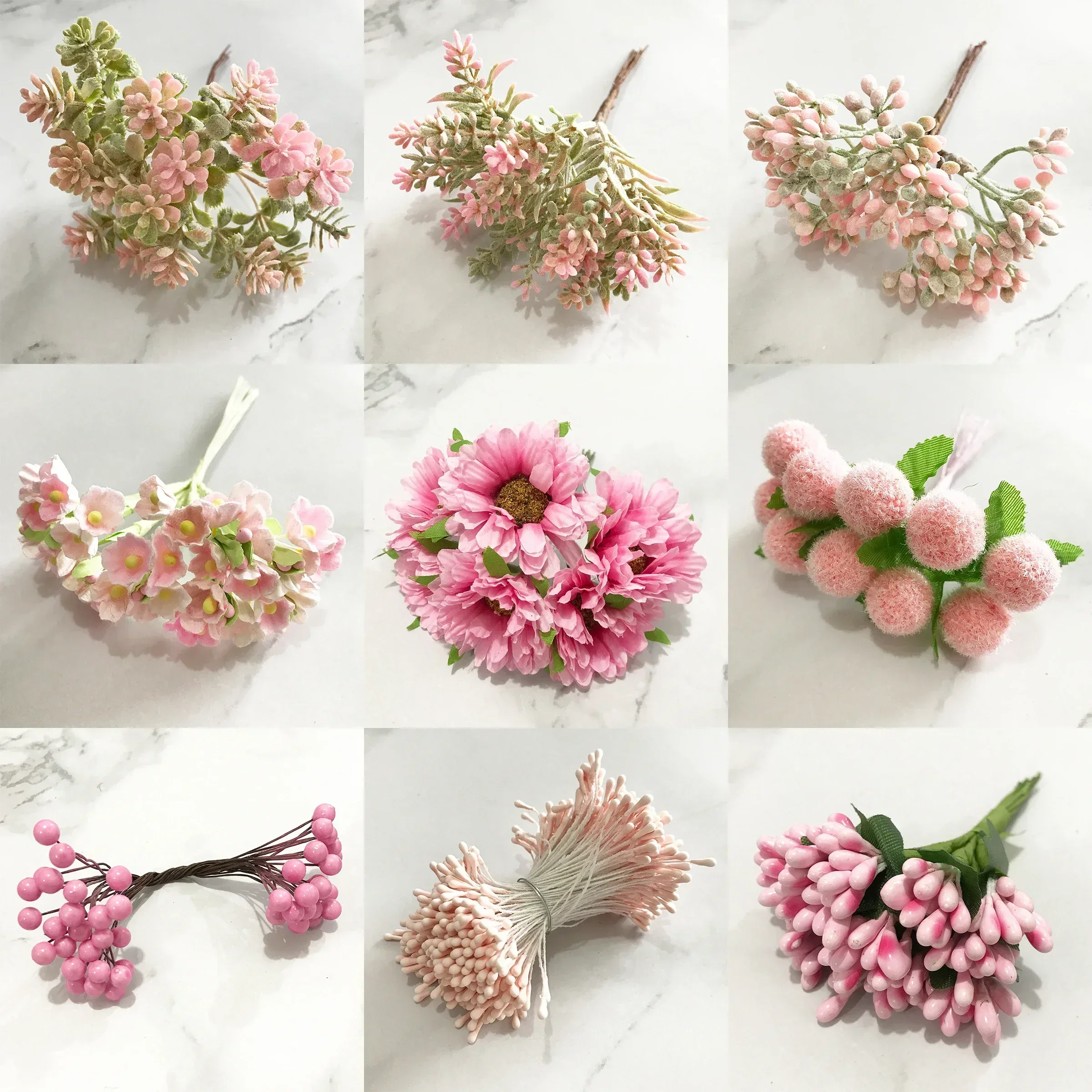 6/8/10/12/24/200 sztuk różowy Hybrid Flower Cherry pręcik jagody pakiet DIY ciasto etui prezentowe na święta lub ślub Box wieńce Decor
