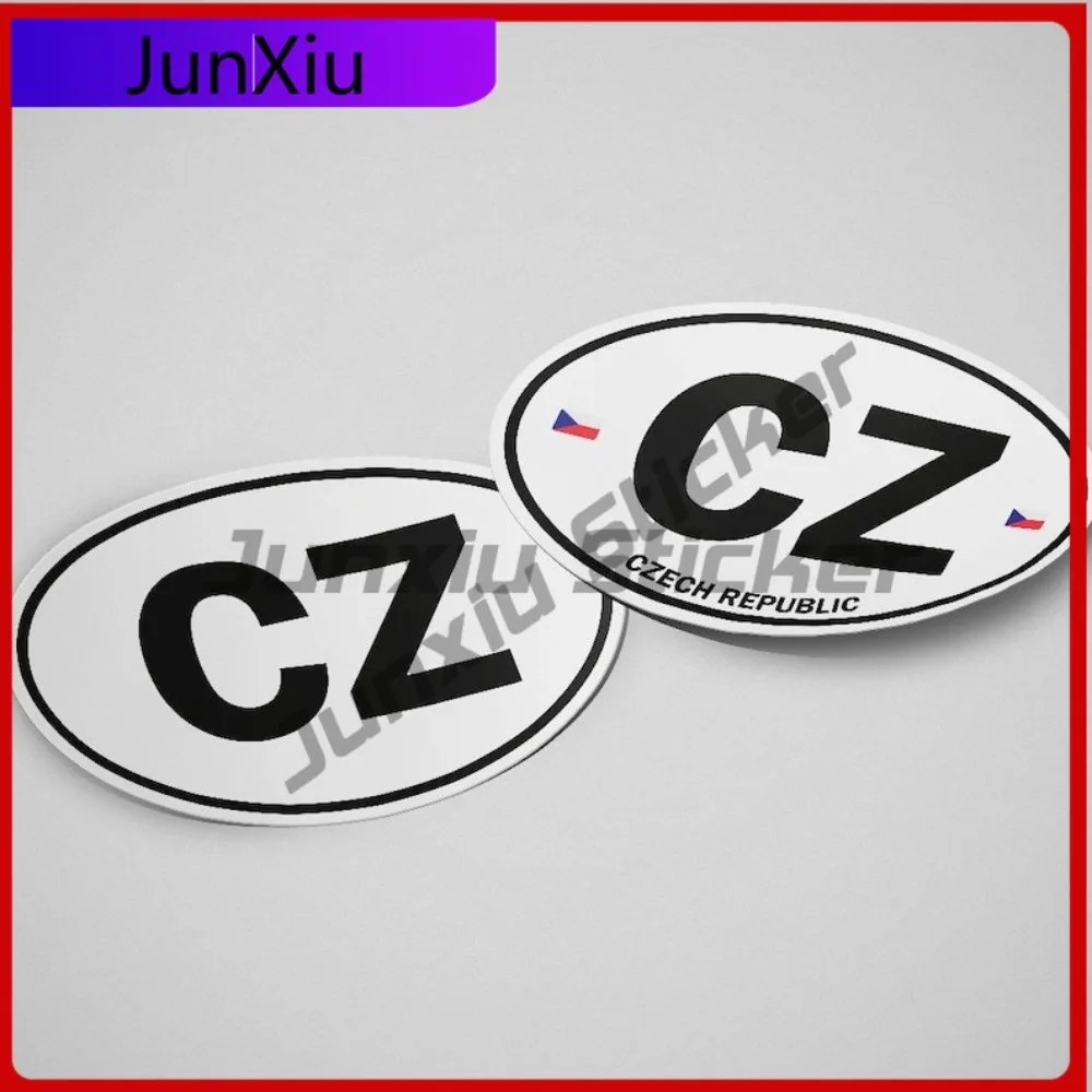 

Czech Republic Flag Sticker Oval-shaped White and Black Unique Air Conditioners Car Windows Waterproof Scratch Resistant Auto