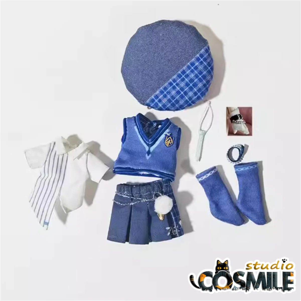 

Genshin Impact Scaramouche Wanderer Kunikuzushi OB11 P10 1/12 BJD Finish Clothes Head Hair Wig Figure Doll's Accessories