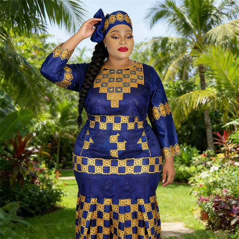 

Элегантные африканские платья-кафтаны с вышивкой стразами для женщин, традиционная одежда, анкара, дашики, бубу, вечернее платье, джеллаба