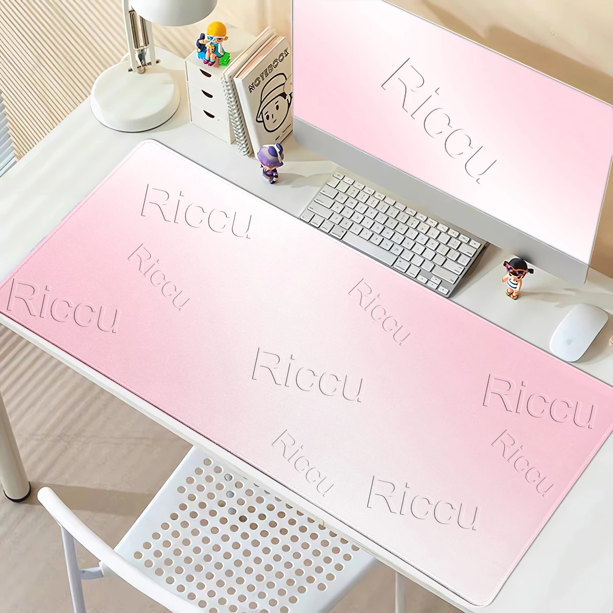 

Computer Laptop Mousepad Office Extended Minimalist Desk Mat Solid Color Gradient Gamer Aesthetics Rubber Bottom Non-Slip Carpet