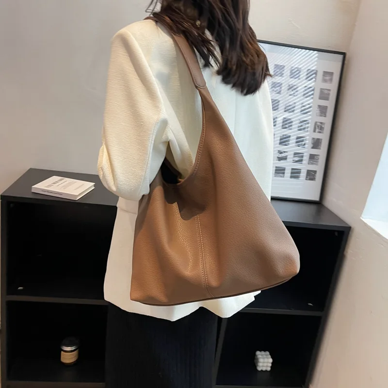 Casual Women Shoulder Bag PU Leather Composite Bags High Capacity Female Shopping Bags Soft Leather Tote Handbag for Women