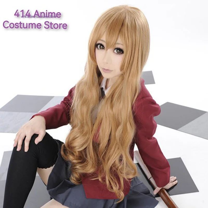 

TIGER DRAGON Toradora! Aisaka Taiga 80cm Long Blonde Wavy Heat Resistant Cosplay Costume Wig + Free Wig Cap