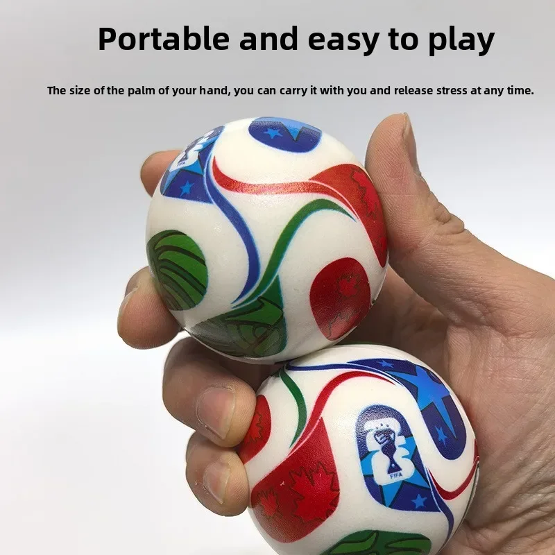 2026 FIFA Fußball PU-Schaum Stressball Weicher Quetschball Langsam aufsteigender Anti-Stress-Spielzeug Fußball-Fan-Souvenir-Geschenk – Detail 4