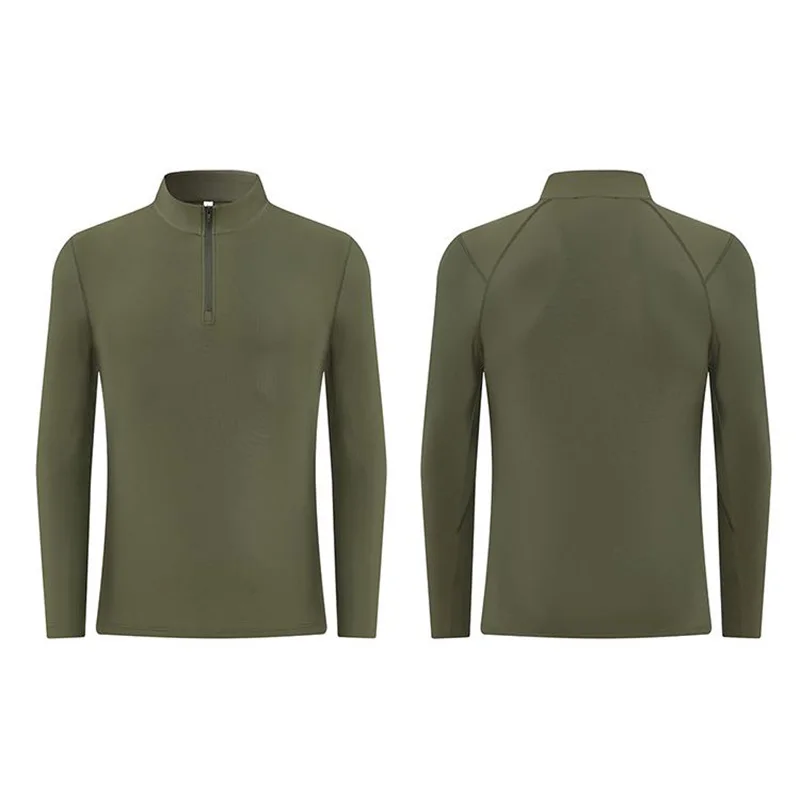 سترة CYOLO الرياضية ذات الربع العادي بسحاب للجنسين بأكمام طويلة 89% بوليستر 11% سباندكس مادة ناعمة قابلة للتمدد سترة تدريب كرة القدم #3