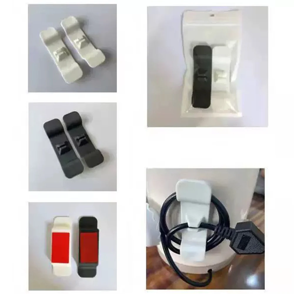2PCS Electrical Wire Collector Home Kitchen Cable Clip Organizer 3 Colors Fixer Fastener Holder Office Desktop Cable Device