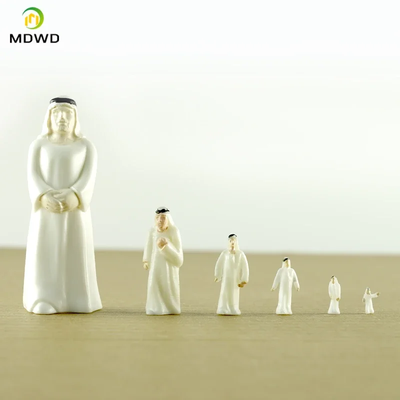 10pcs1/25-1/200 Scale Model figure simulation Muslim puppet toy Saudi Arabia man model material landscape diy handmade villain