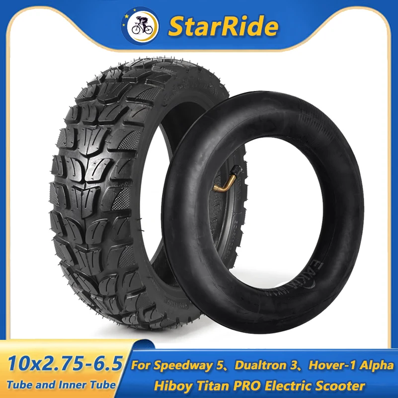 Ensemble de pneus et chambres à air 10x2.75-6.5, pneus tout-terrain de 10 pouces pour Speedway 5 Dualtron 3 Hover-1 Alpha Hiboy Titan PRO Scooter Tyre