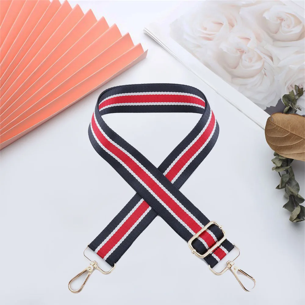 Shoulder Strap New Widening And Thickening Fashion Color Stripe Style Adjustable Handles For Diy Nylon Sling Crossbody Bag Belt