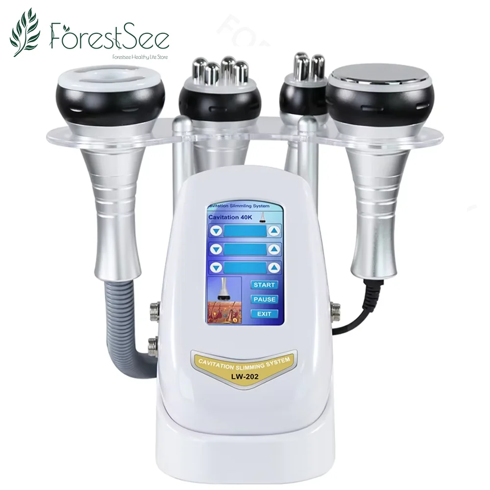 40KHZ 4IN1 Cavitation Ultrasonic Body Slimming Machine RF Beauty Device Facial Massager Skin Tighten Face Lifting Vacuum Suction