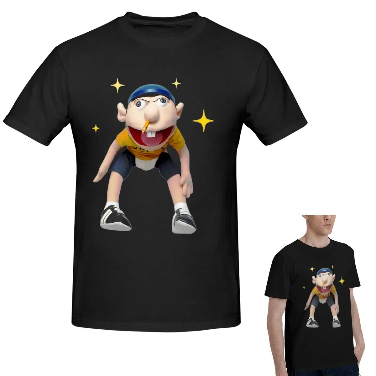 

100% Cotton Sml Jeffy Rapper T-Shirt Men's Classic Oversized T Shirt Men O-Neck Summer Shirts Tops S-6XL