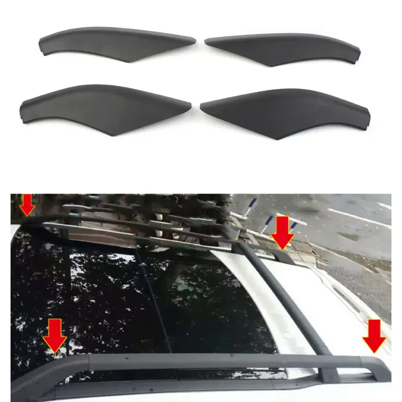 

4pcs Car Roof Rack Cover Rail End Shell Cap Fit For Land Rover Freelander 2 2006 2007 2008 2009 2010 2011 2012 2013 2014