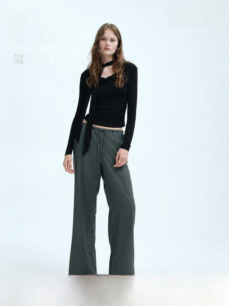 

Женский вязаный свитер H&M, новая весенняя коллекция, мягкая драпированная серия, трикотаж, модель 320208