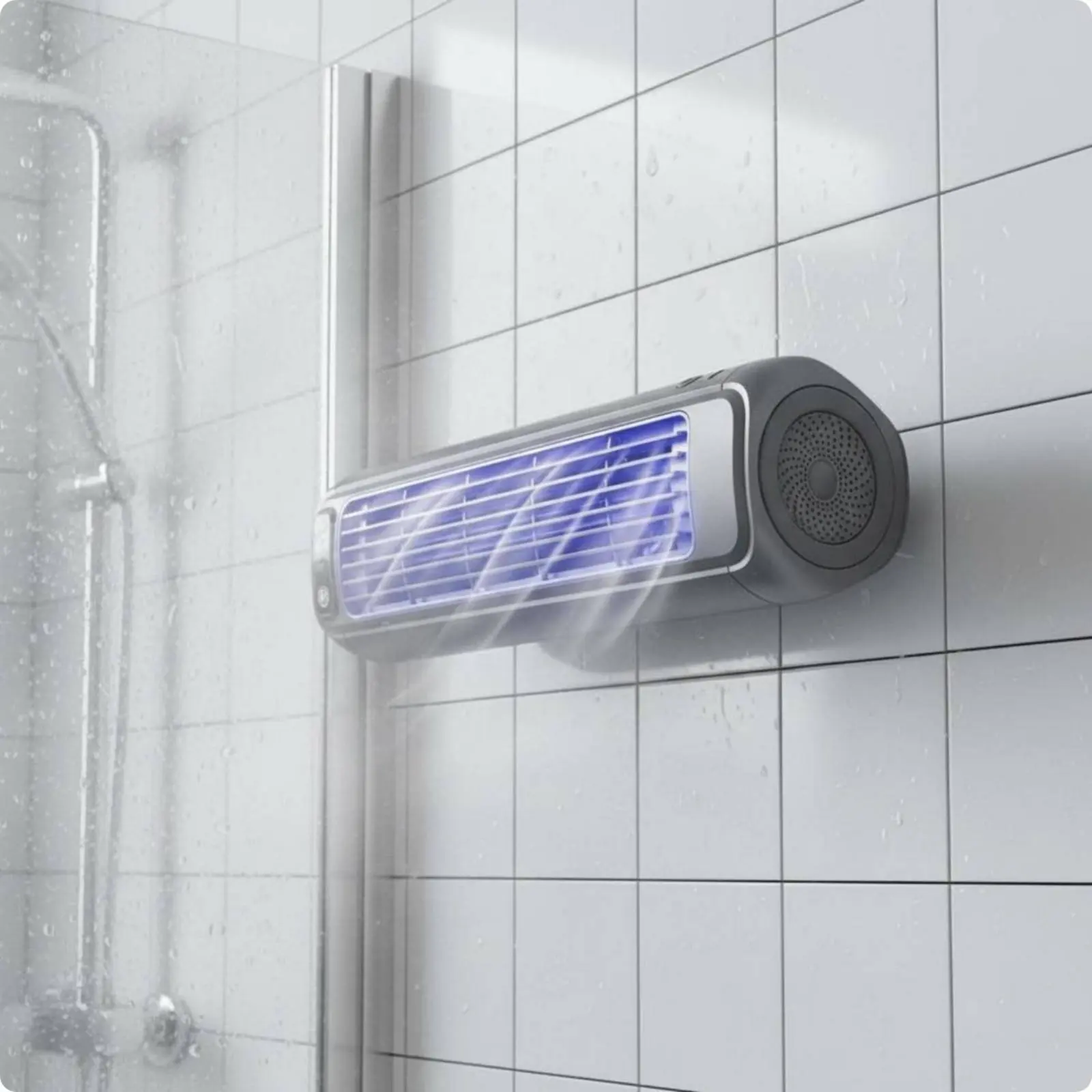 

Drill No-Drill Wall Fan Quiet Operation Noiseless Wall Fan Air Appliance 3-Speed Settings Fast Cooling for Students, Kitchen