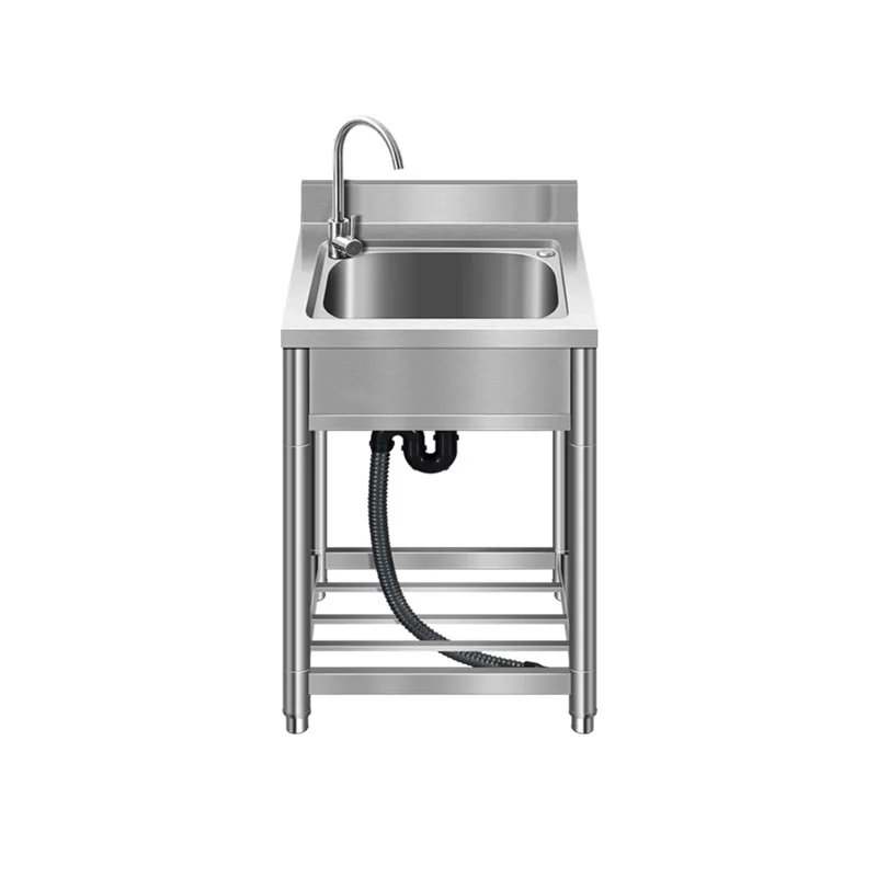 Drainage Single Bowl Kitchen Dish Storage Rack Sink Stainless Steel Commercial Multifunctional Sink