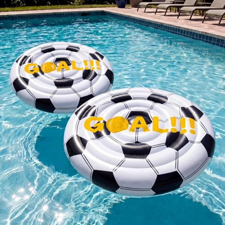 Summer Beach Pool Floats For Adults: 60 Inch Inflatable Giant Raft, Durable Vinyl Material, Bright Blue Color, Extra Thick And