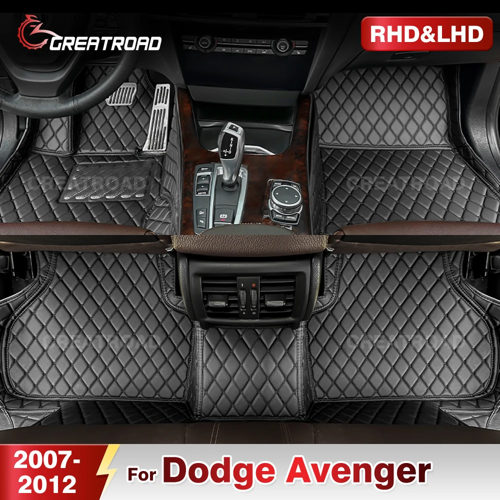 

Автомобильные коврики для Dodge Avenger 2007 2009 2010 2011 2012, изготовленные на заказ автомобильные подушечки для ног, автомобильный ковер, аксессуары для интерьера