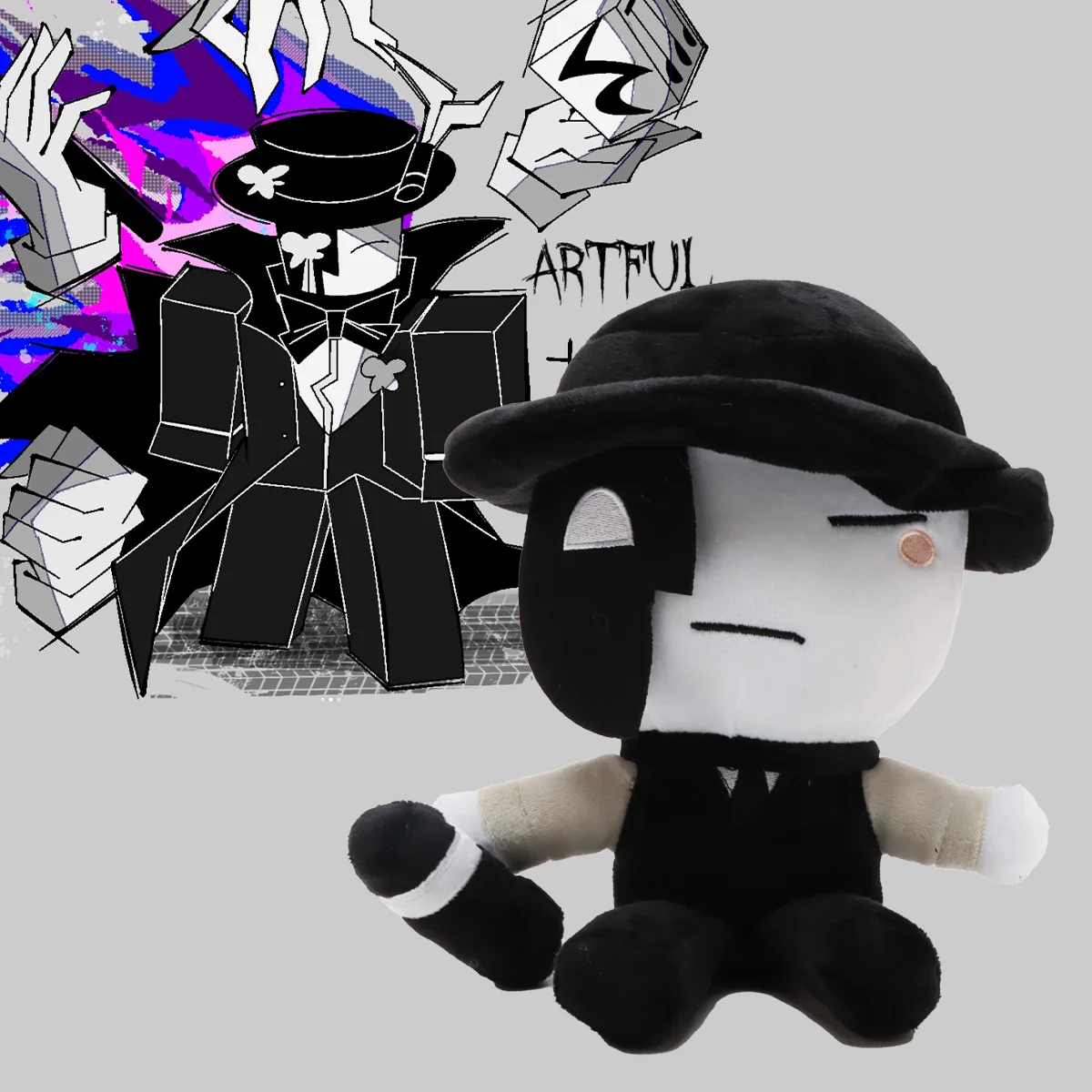 

20 см Kawaii Die of Death Искусственные плюшевые игрушки Мягкая кукла Аниме Животное Милая художественная кукла Детские фанаты игр Хэллоуин Рождественские подарки