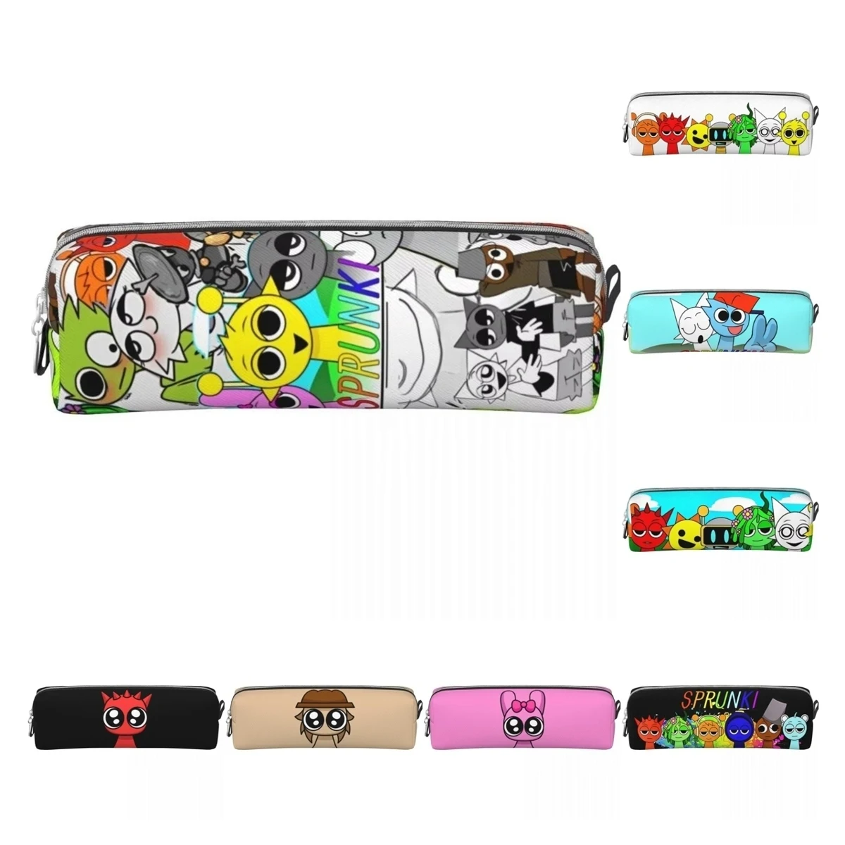 

Модные игровые пеналы Sprunki Incredibox, пенал, коробка для ручек для студентов, большая вместительная сумка, школьные принадлежности, подарочные канцелярские принадлежности