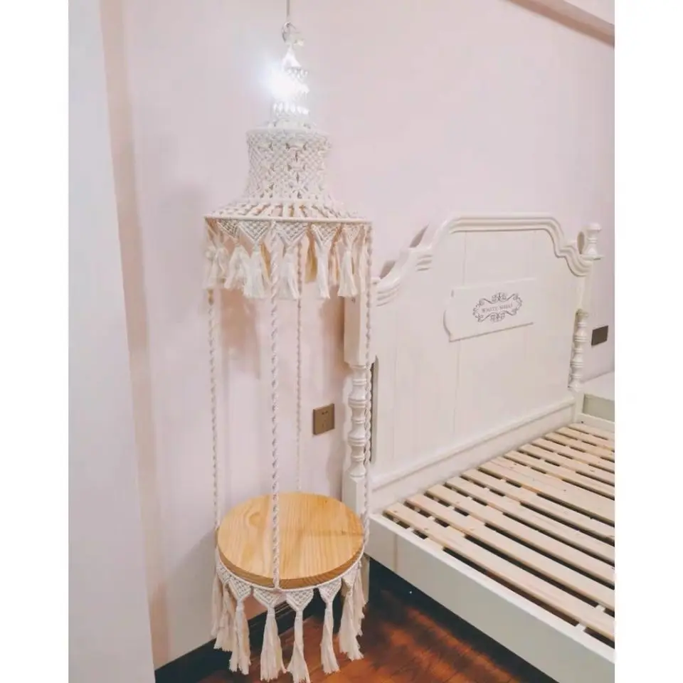 Nordic Ins Kronleuchter Bohemian handgewebter Couchtisch Zuhause Schlafzimmer Nachttisch Bett und Frühstück weicher Lampenschirm Retro