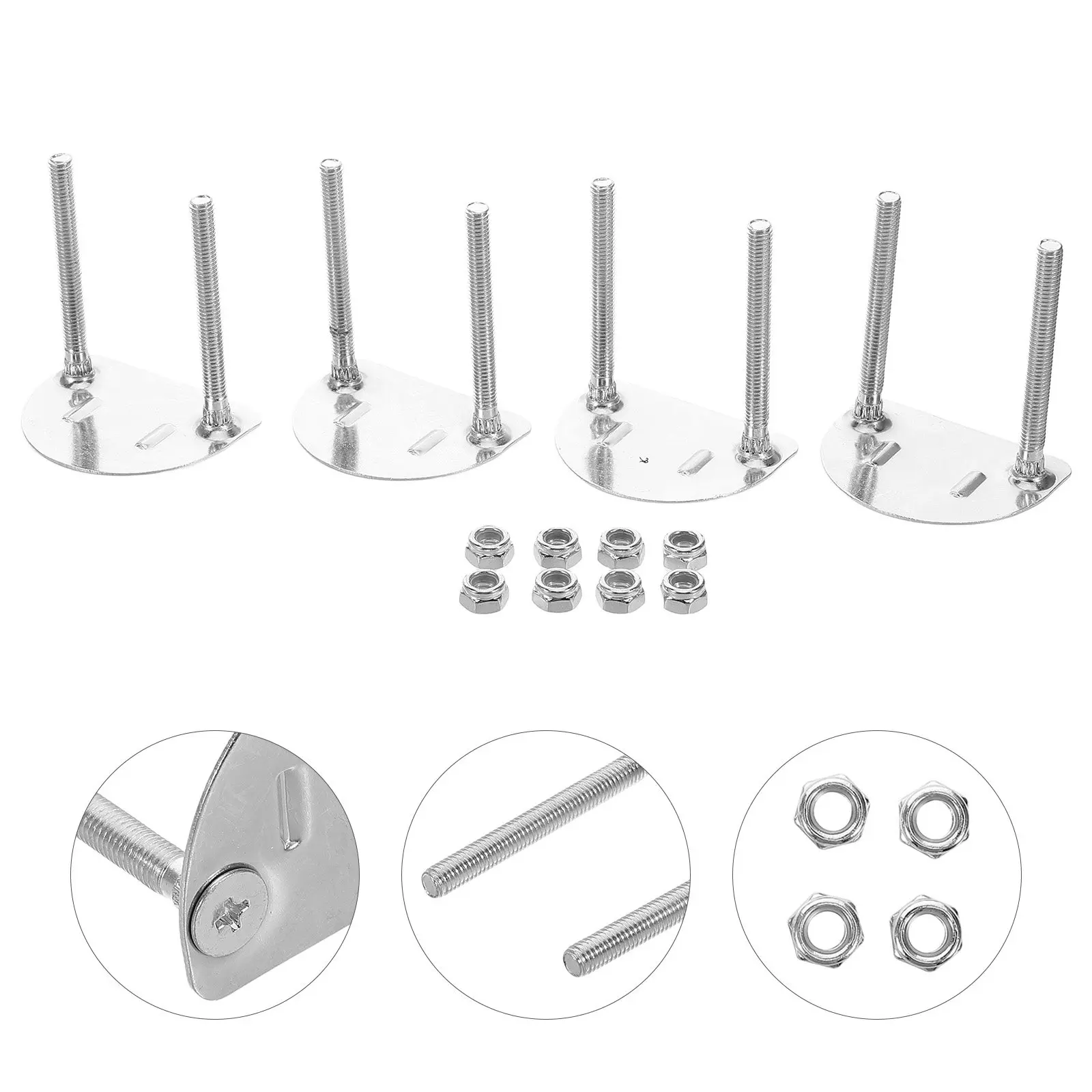 

4Pcs Roller Skates Double Row Base Hardware for Repair Installation Four Wheel Bracket Plates Skate Accessories