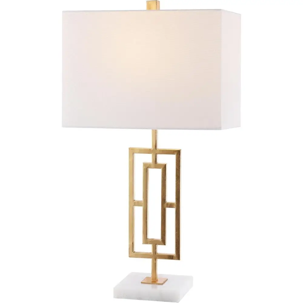 Gold Iron 26-inch LED Table Lamp Set for Bedroom, Living Room, and Office (2 Lamps, Bulbs Included)