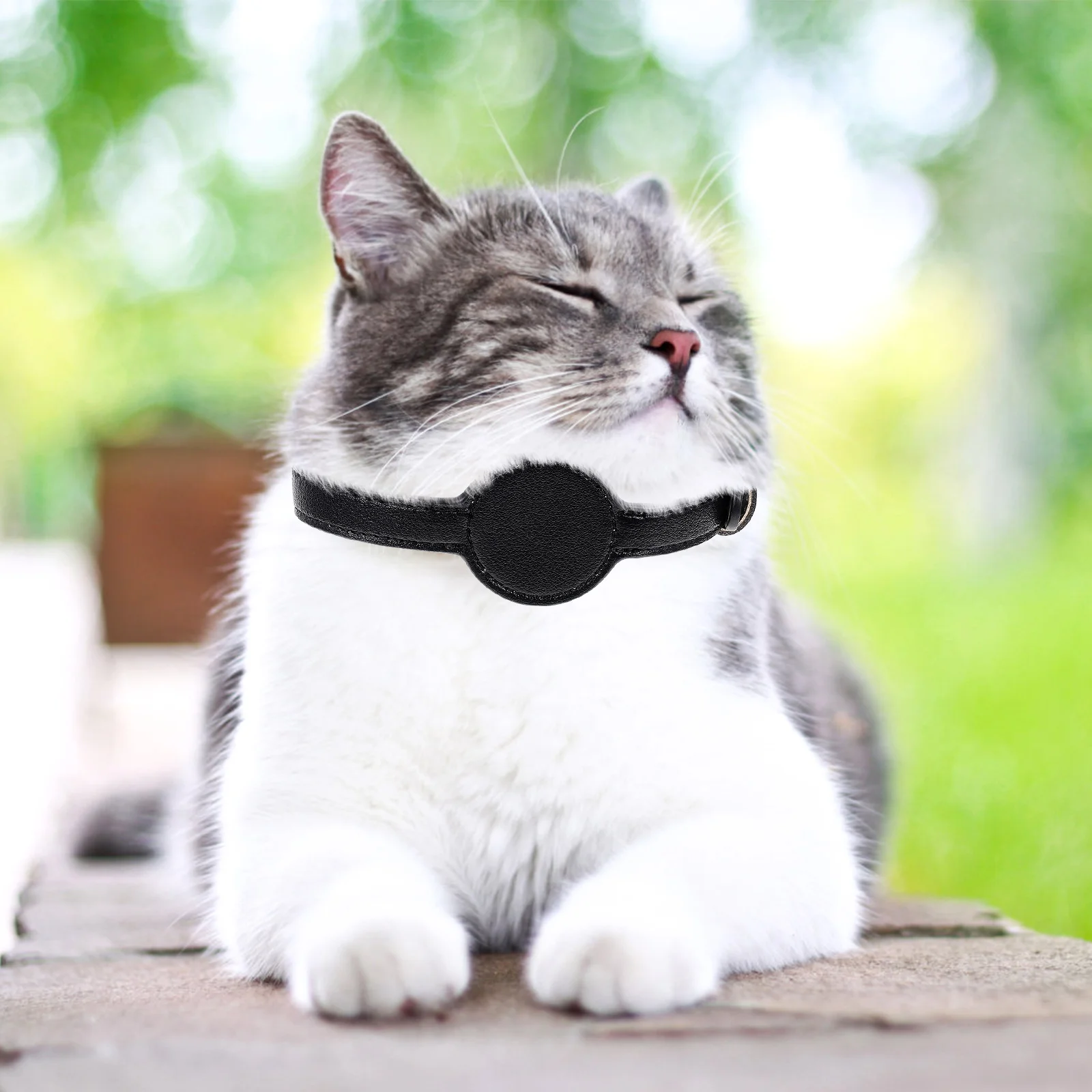 

Pet Tracker Collar PU Adjustable Size Tracer Case Outdoor Portable Cat Dog Safety Necklace Lightweight Durable Comfortable