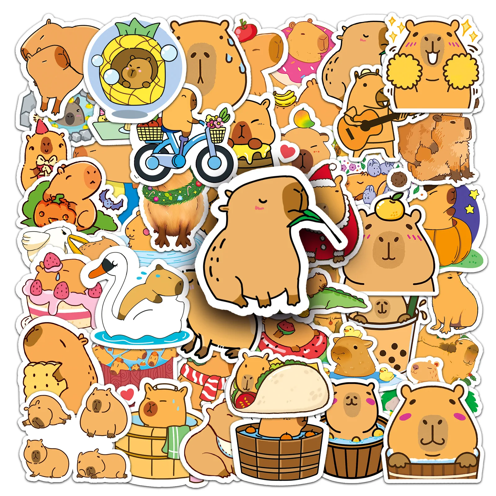 50PCS Capybara Stic…