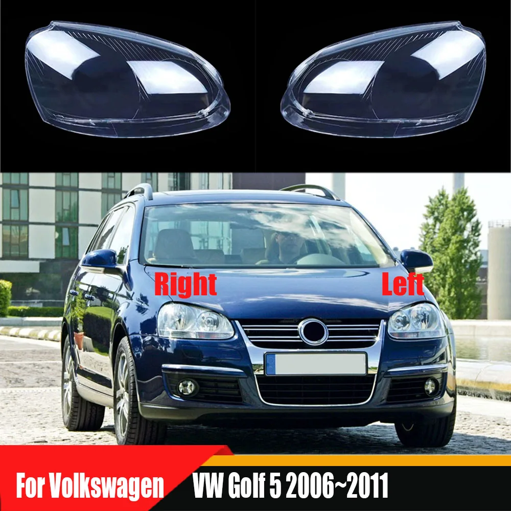 

Крышка фары для Volkswagen VW Golf 5 2006 2007 2008 2009 2010 2011, прозрачный абажур из плексигласа, замена оригинальных линз