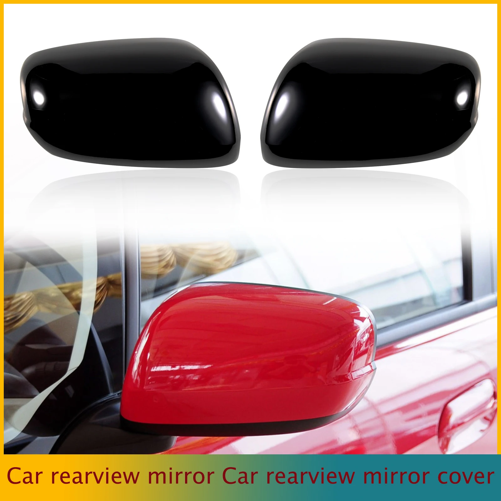 

Car Rearview Mirror Cover Cap Housing Fit For Honda Fit Jazz 2009 2010 2011 2012 2013