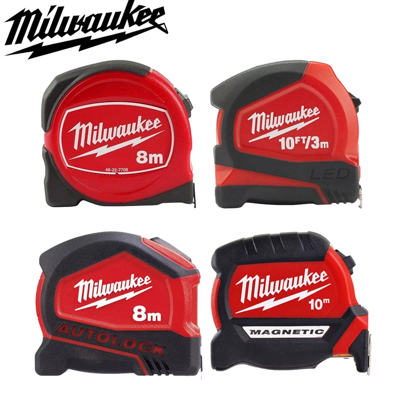 Milwaukee Tape Measure 48227708 48226602 4932464664 4932464601 8/ 3/ 8/ 10mm Dustproof High Precision Measuring Tools